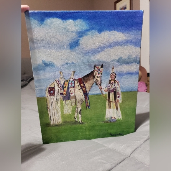 Original "Native American Heritage Celebration" 11x14 Acrylic on 1.5" Canvas - Picture 5 of 12